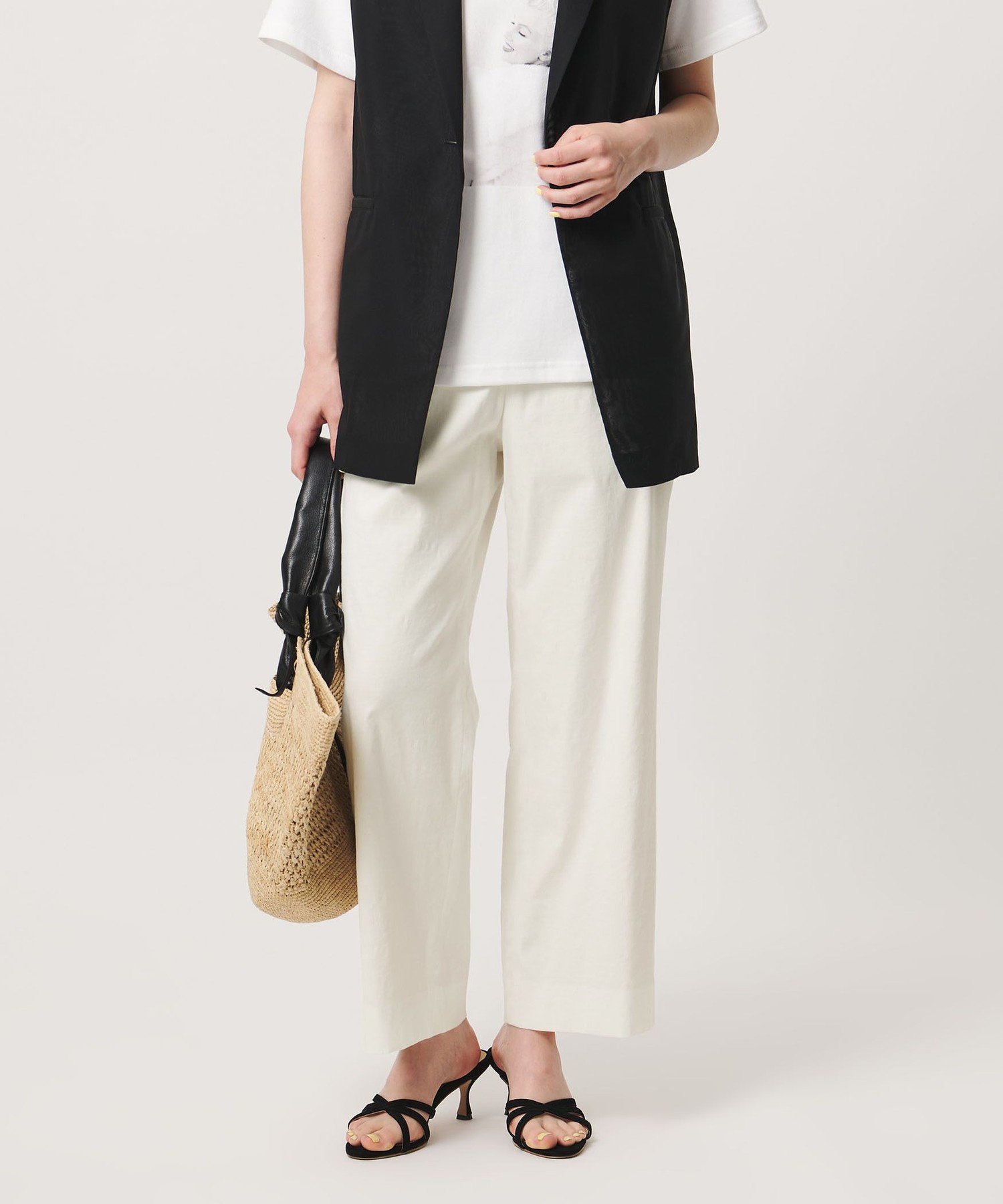 NALYA クロップドパンツ OFF WHITE ユナイテッドアローズ パンツ スラックス・ドレスパンツ ホワイト