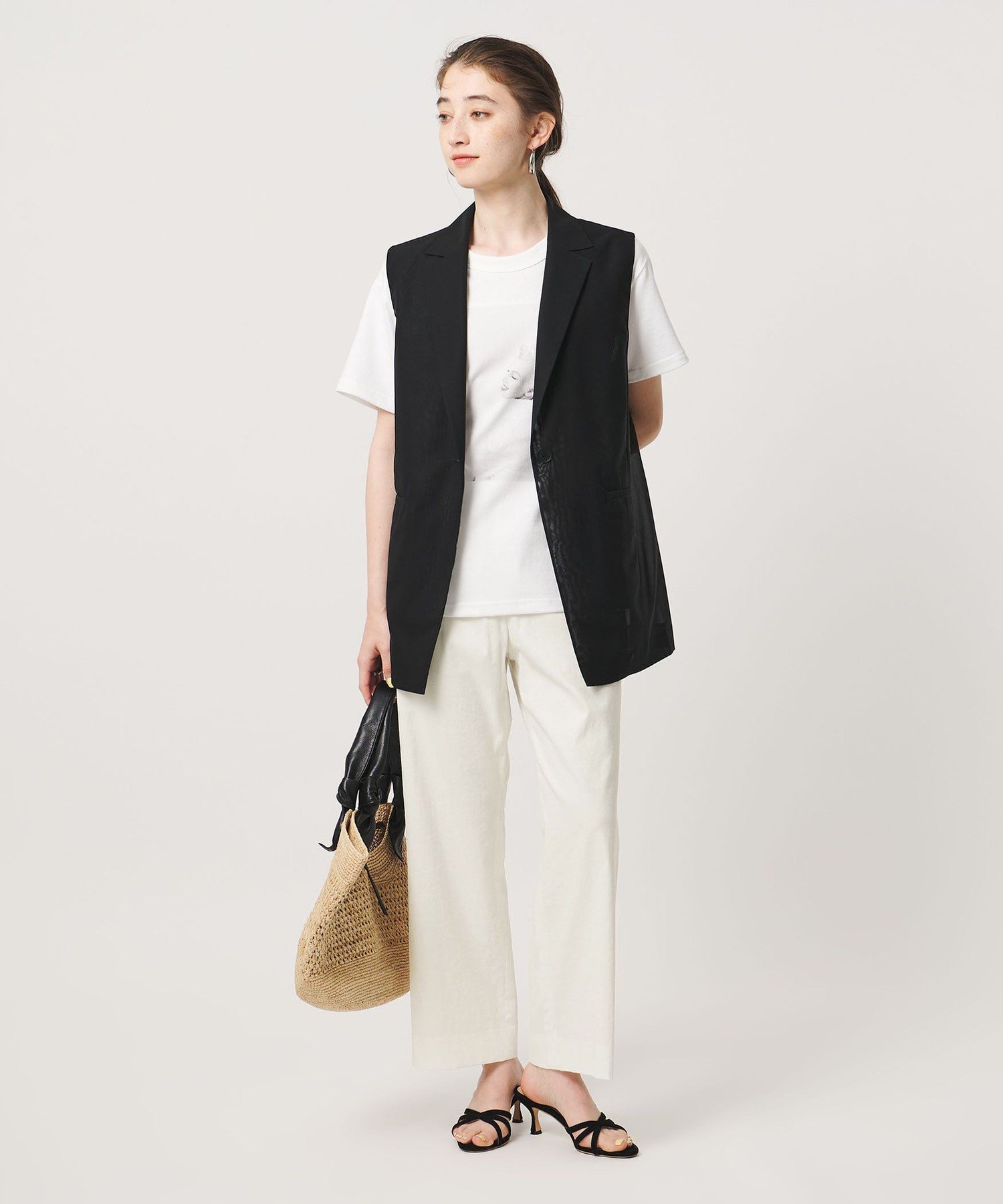 NALYA クロップドパンツ OFF WHITE ユナイテッドアローズ パンツ スラックス・ドレスパンツ ホワイト