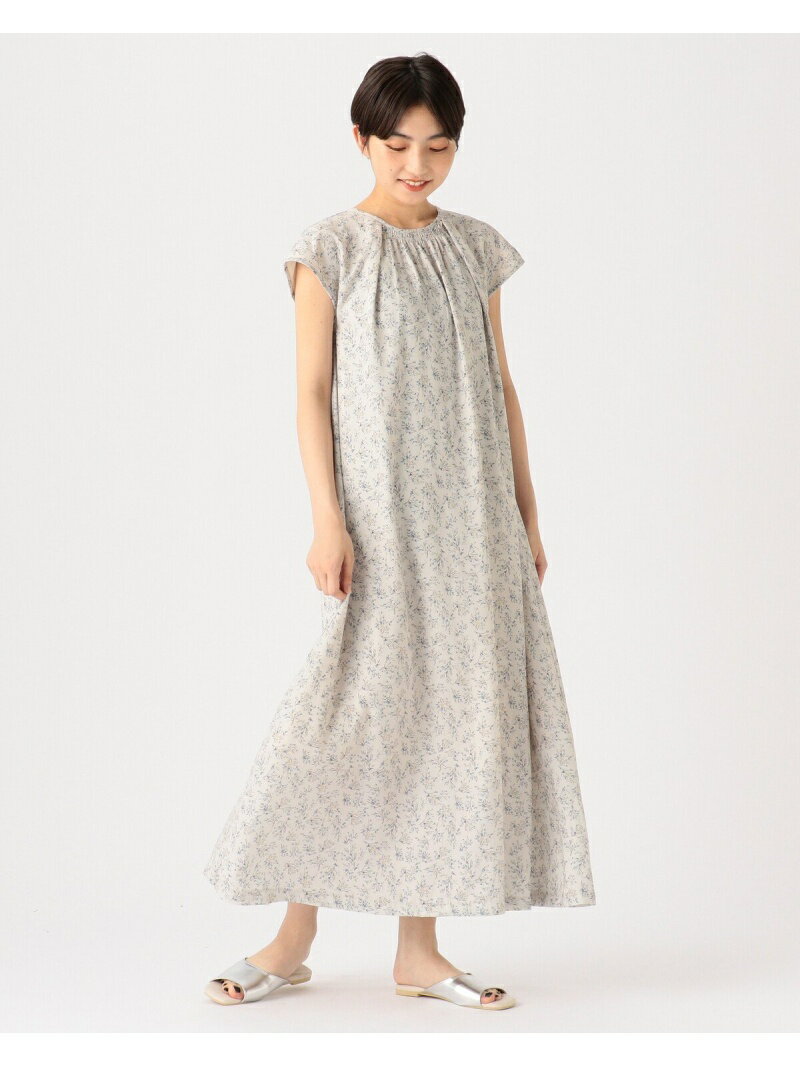 【SALE／70%OFF】BEAMS HEART BEAMS HEART / ネックギャザー 花柄ワンピース ビームス アウトレット ワンピース・ドレス その他のワン..