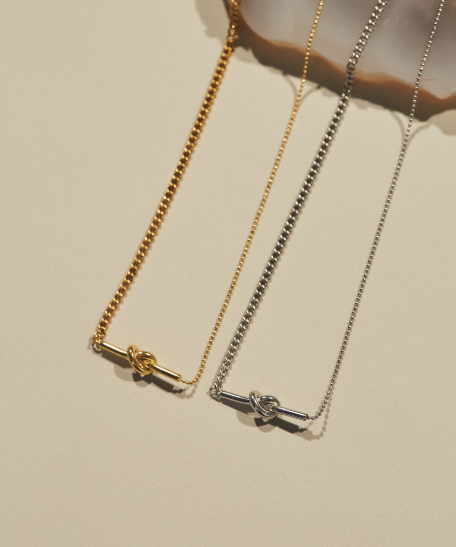 【SALE／46%OFF】ciite' 【 金属アレルギー対応 】 ノットネックレス サージカルステンレス シーテ アクセサリー・腕時計 ネックレス シルバー ゴールド