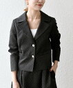 【SALE/30%OFF】SHIPS any SHIPS any:<手洗い可能>フラワー ジャカード ショート テーラード ジャケット シップス ジャケット・ア...