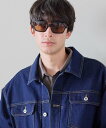LAKOLE オクタゴンワイドサングラス ラコレ ファッション雑貨 サングラス ブラウン ブラック