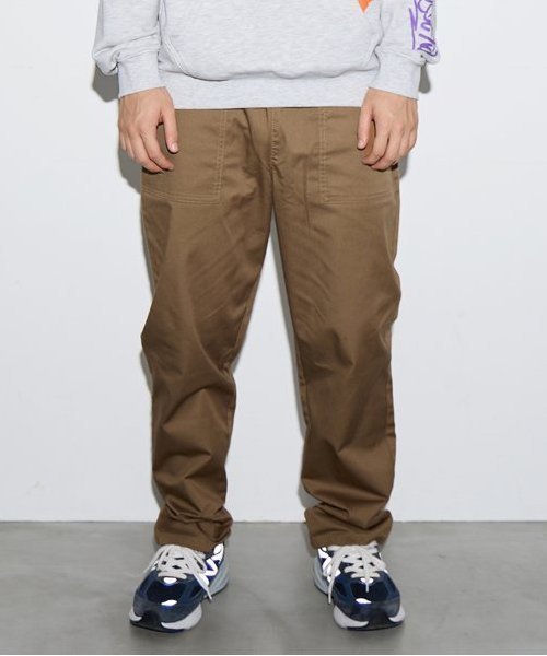 【SALE／20%OFF】GLAZOS 【大人向けサイズあり】ストレッチツイル・ベイカーパンツ ナルミヤオンライン パンツ その他のパンツ ネイビー ブラック カーキグリーン