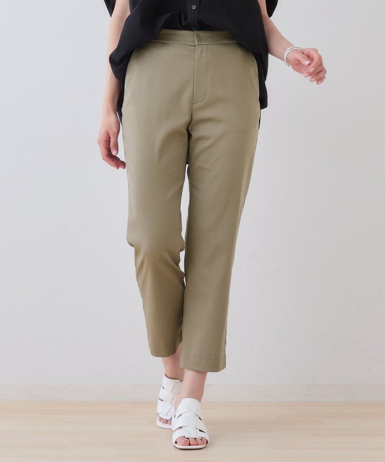 【SALE／30%OFF】INDIVI ストレッチストレートパンツ インディヴィ パンツ その他のパンツ ホワイト ブラック ピンク【送料無料】