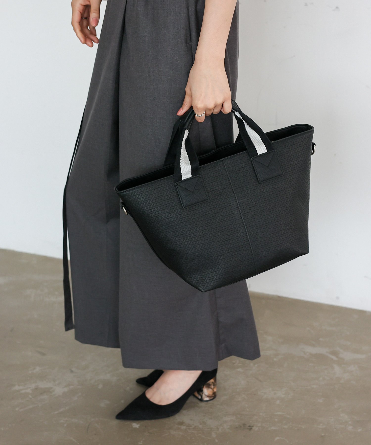 【SALE／33%OFF】aroco テープハンドル2WAYトートバッグ ヴィータフェリーチェ バッグ トートバッグ ブ..