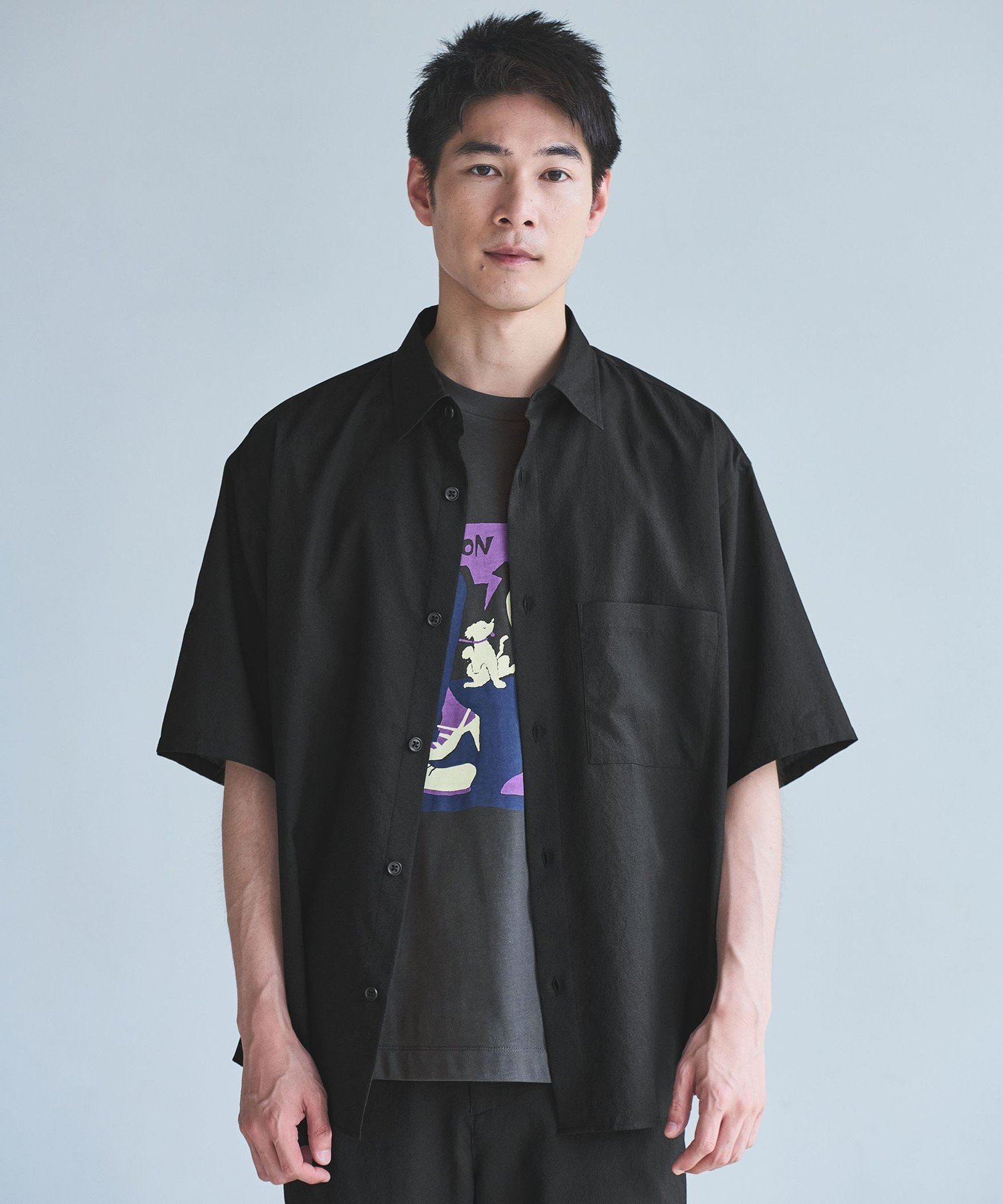 【SALE／40%OFF】UNITED ARROWS green label relaxing DotAir ボックス レギュラーカラー シャツ ユナイテッドアローズ アウトレット トップス シャツ・ブラウス グレー ブラウン ブラック【送料無料】 2
