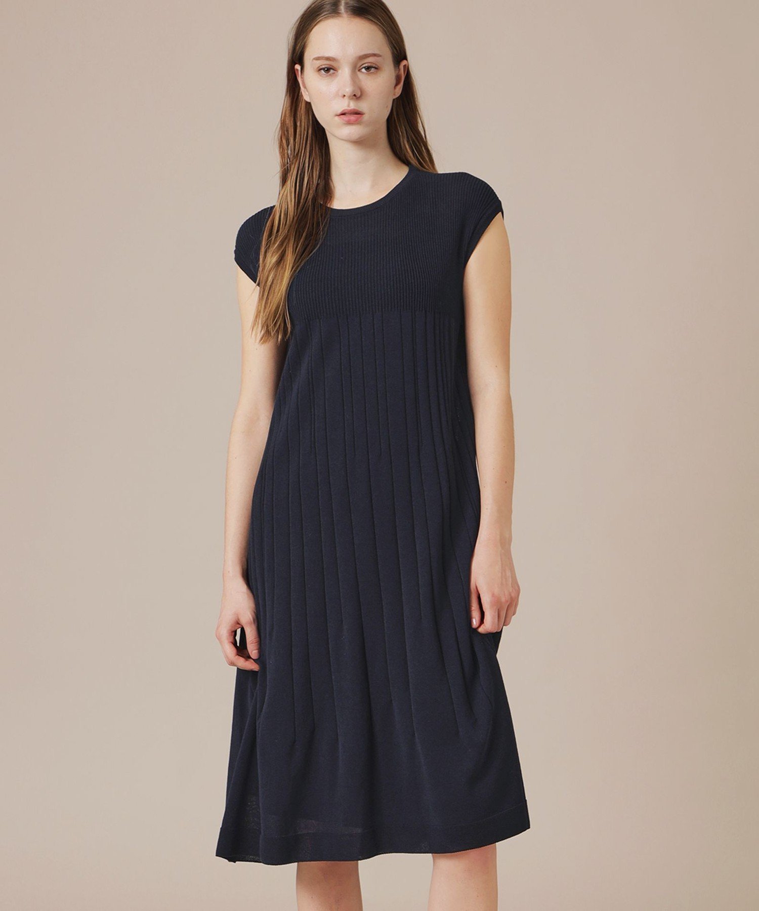 MACKINTOSH LONDON 【eclat5月号掲載】エアリーホールガーメントワンピース マッキントッシュ ロンドン ワンピース・ドレス ワンピース ネイビー パープル【送料無料】