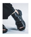 alfredoBANNISTER 【WRAP SHOES】ドレープ バックストラップ サンダル アルフレッド・バニスター シューズ・靴 サンダル ブラック【送料...