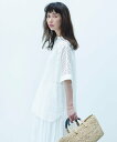 【SALE/20%OFF】natural by clip 《natural by clip》カットワークシャツチュニック スタディオクリップ トップス シャツ・ブラウス ブラック ホワイト【送料無料】