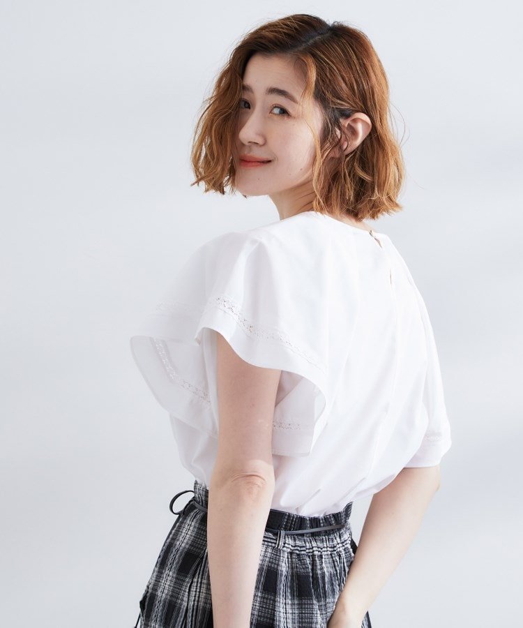 【SALE／47%OFF】grove 【サスティナブル原料】涼し気フレアスリーブブラウス グローブ トップス シャ..