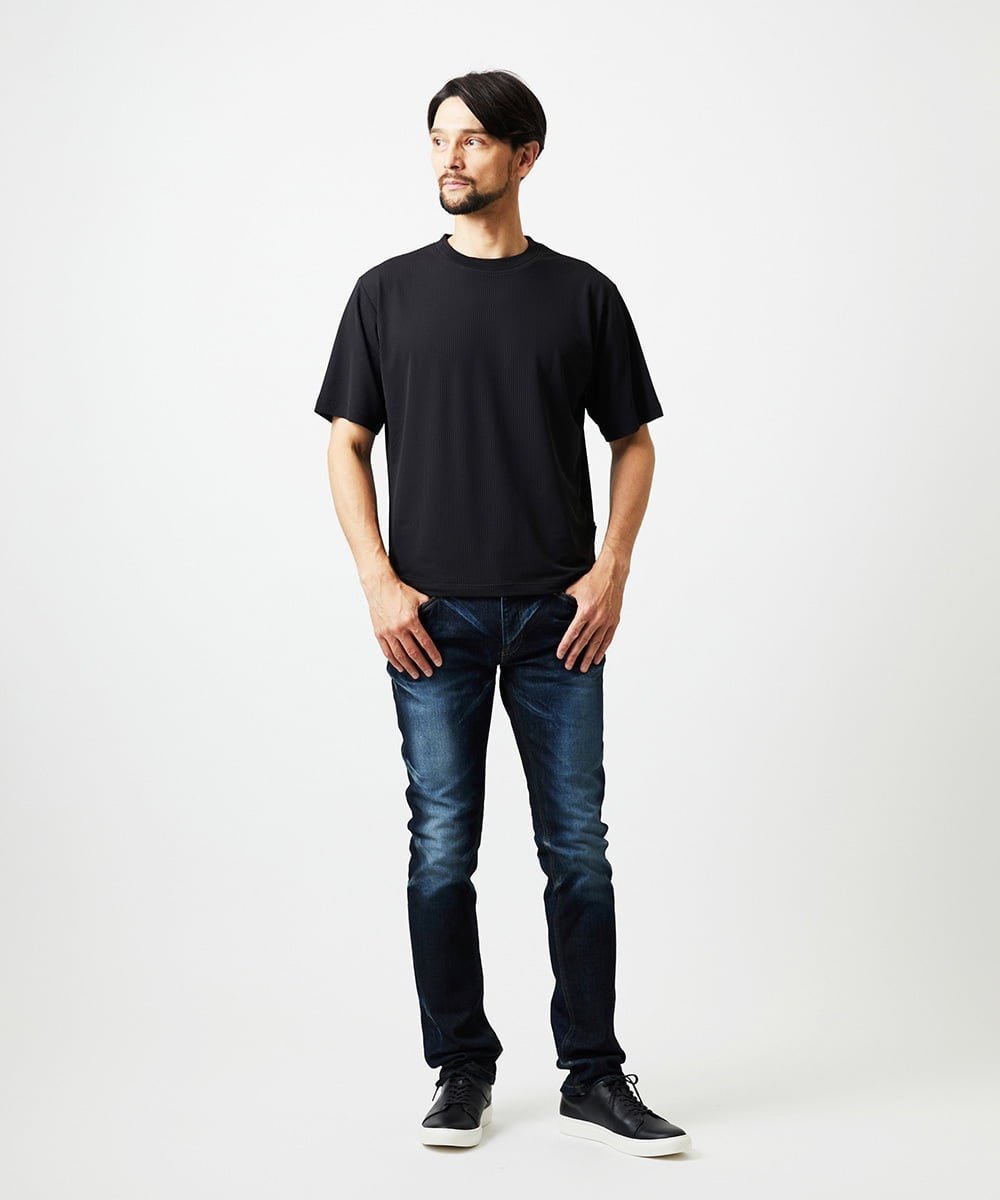 MICHEL KLEIN HOMME 【セットアップ】SUPERGAコラボクルーネックカットソー ミッシェルクランオム トップス カットソー・Tシャツ ブラック【送料無料】