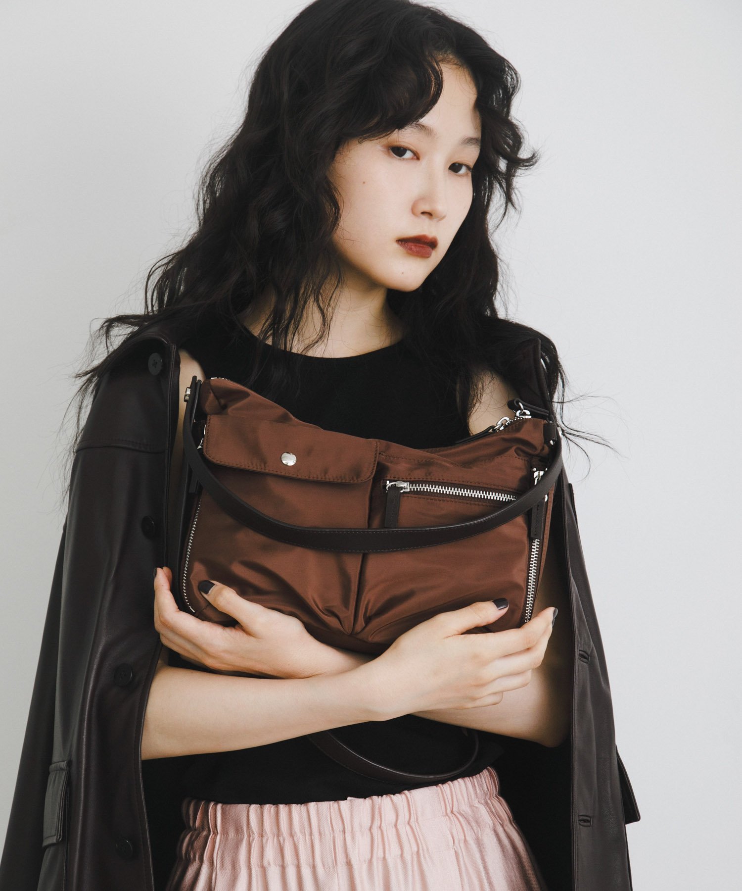 RODE SKO hun RODESKO Dual pocket ロデスコ バッグ ショルダーバッグ ブラック ブラウン