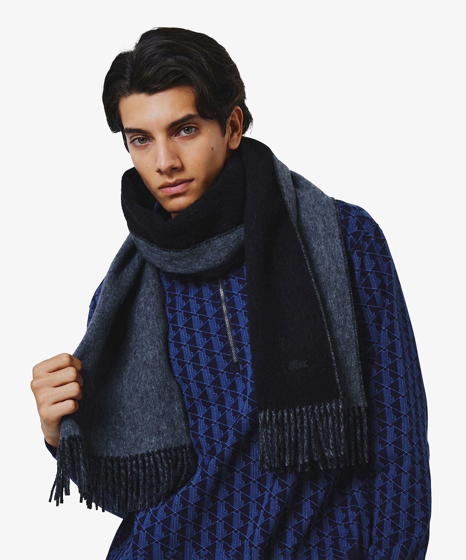 LACOSTE リバーシブルメリノウールマフラー ラコステ ファッション雑貨 マフラー・ストール・ネックウ..