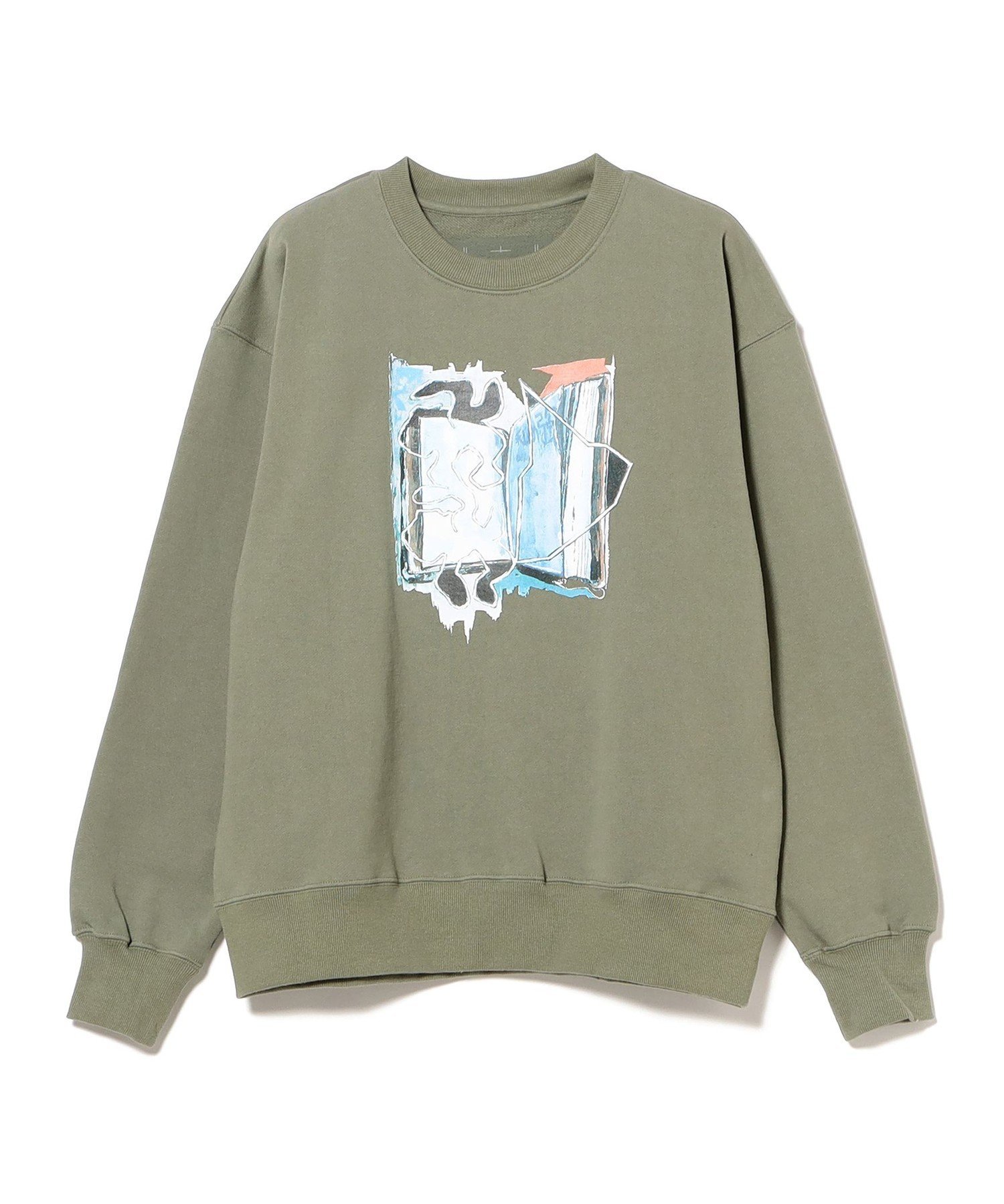 【SALE／40%OFF】BEAMS T Yohei Yasumitsu / Crewneck Sweatshirt2 ビームスT トップス スウェット・トレーナー グリーン【送料無料】