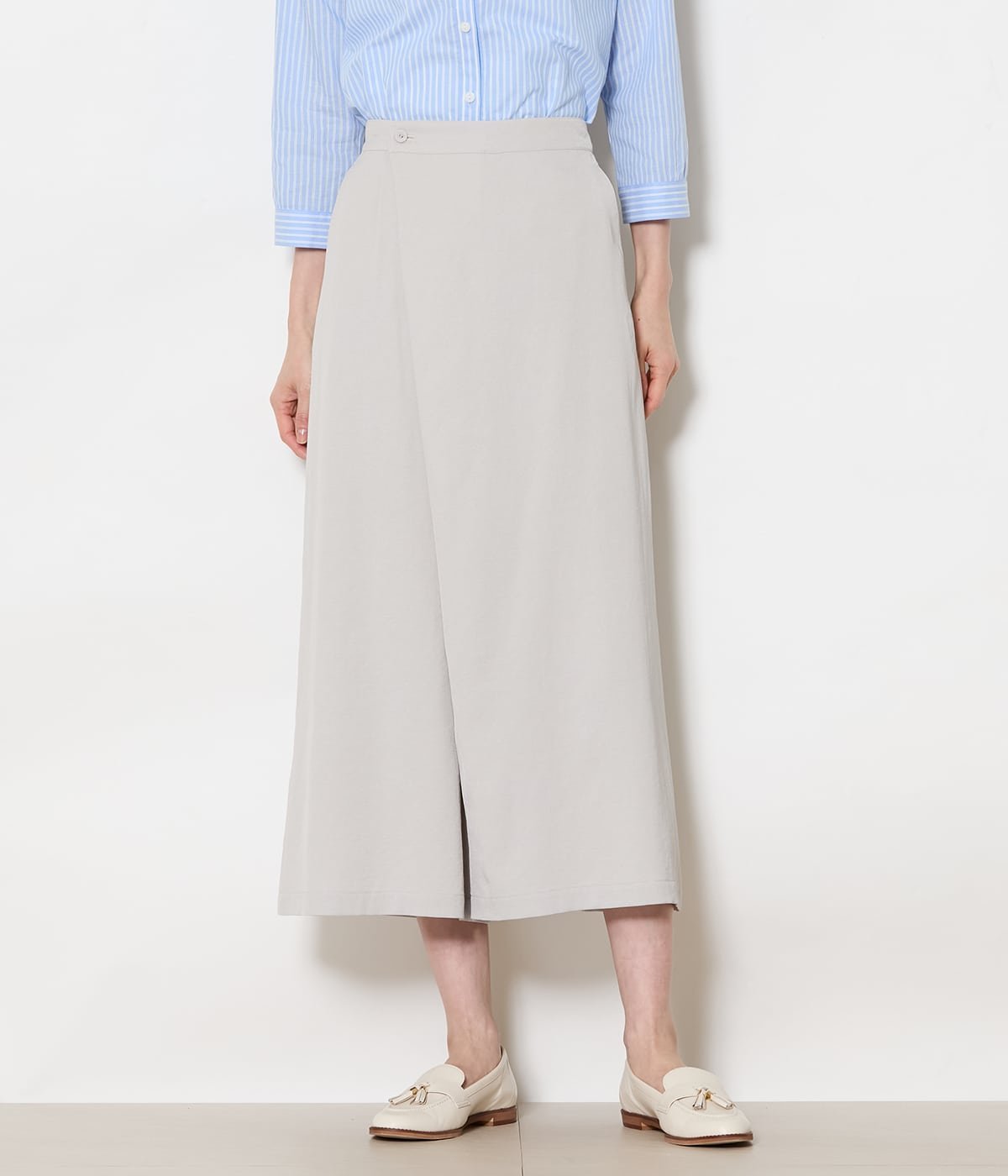 NEWYORKER WOMEN 【接触冷感・UVカット】トリアセオックス ガウチョパンツ ニューヨーカー パンツ その他のパンツ ネイビー