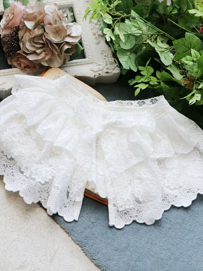 【SALE／60%OFF】axes femme (W)繊細レース付け襟 アクシーズファム ファッション雑貨 付け襟 ホワイトのサムネイル