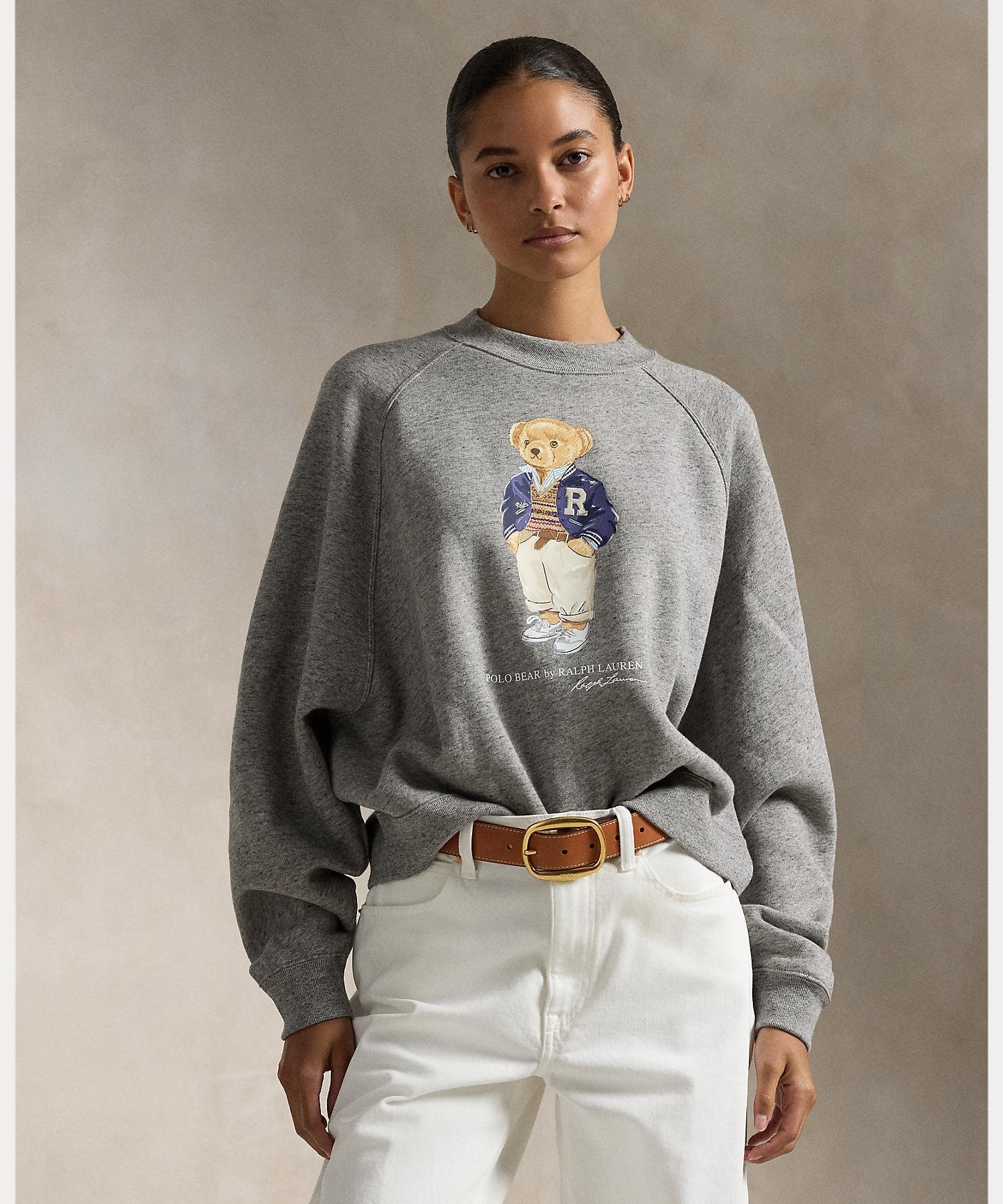 POLO RALPH LAUREN Polo ベア オーバーサイズ フリース クルーネック ラルフローレン トップス スウェット・トレーナー グレー【送料無料】のサムネイル