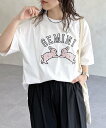【SALE/16%OFF】CPCM うさぎサガラ刺繍ビッグT シーピーシーエム トップス カットソー・Tシャツ ホワイト グレー ピンク