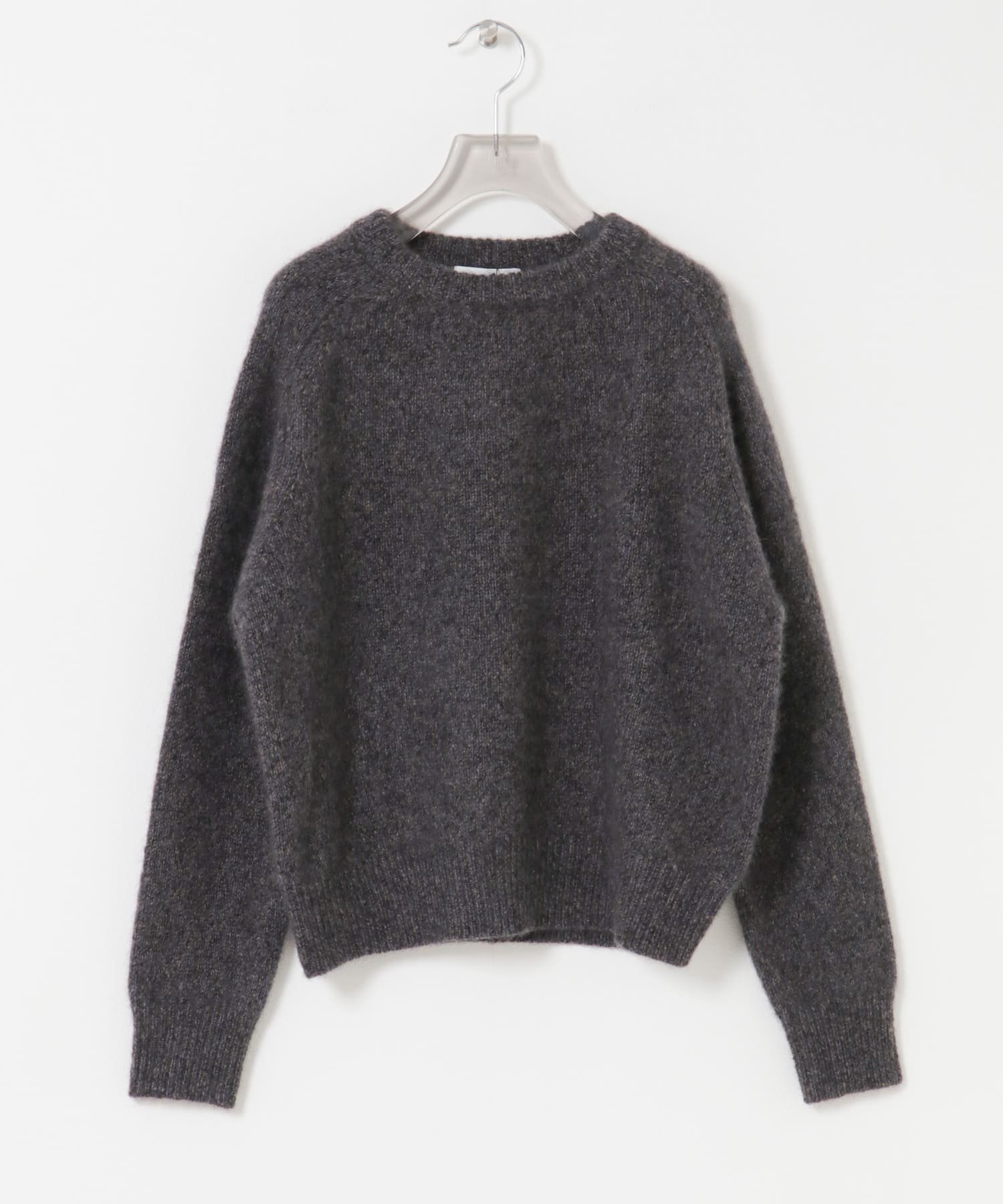 URBAN RESEARCH new basic CASHMERE SILK MOULINE CREW-NECK KNIT アーバンリサーチ トップス ニット グレー ブラウン【送料無料】のサムネイル