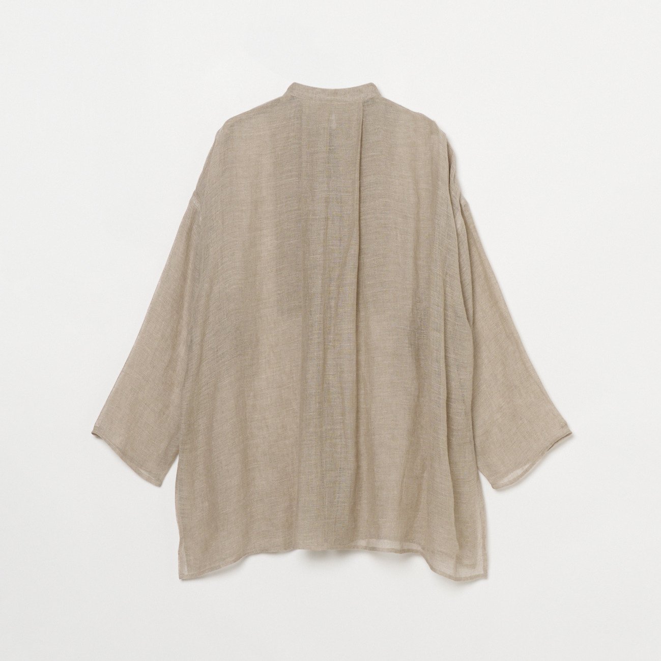 HELIOPOLE LINEN MESH BAND COLLER SHIRT エリオポール トップス シャツ・ブラウス ブラック ベージュ
