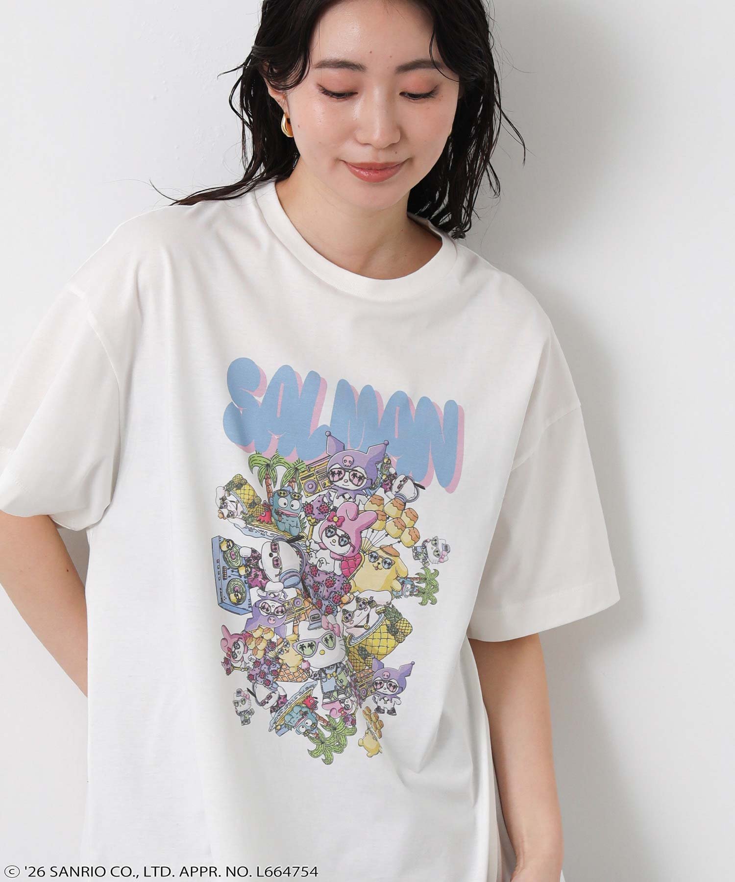 グレディブリリアン/Gready Brilliant/【サンリオキャラクターズ】MULGA×サンリオTシャツ/人気 グレディブリリアン トップス カットソー・Tシャツ ホワイト