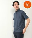 【SALE/20%OFF】IKKA LOUNGE 【吸水速乾/イージーケア】ボタンダウンポロシャツ イッカ トップス ポロシャツ ブルー カーキグリーン ネイビ...