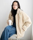 ウィゴー アウター レディース WEGO LADY'S ボアフライトジャケット ウィゴー ジャケット・アウター その他のジャケット・アウター ベージュ ブラック【送料無料】