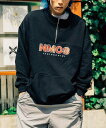 【SALE／10%OFF】NineMicrophones HALF ZIP SWEAT サブサエティ トップス スウェット・トレーナー ブラック グレー オレンジ【送料無料】