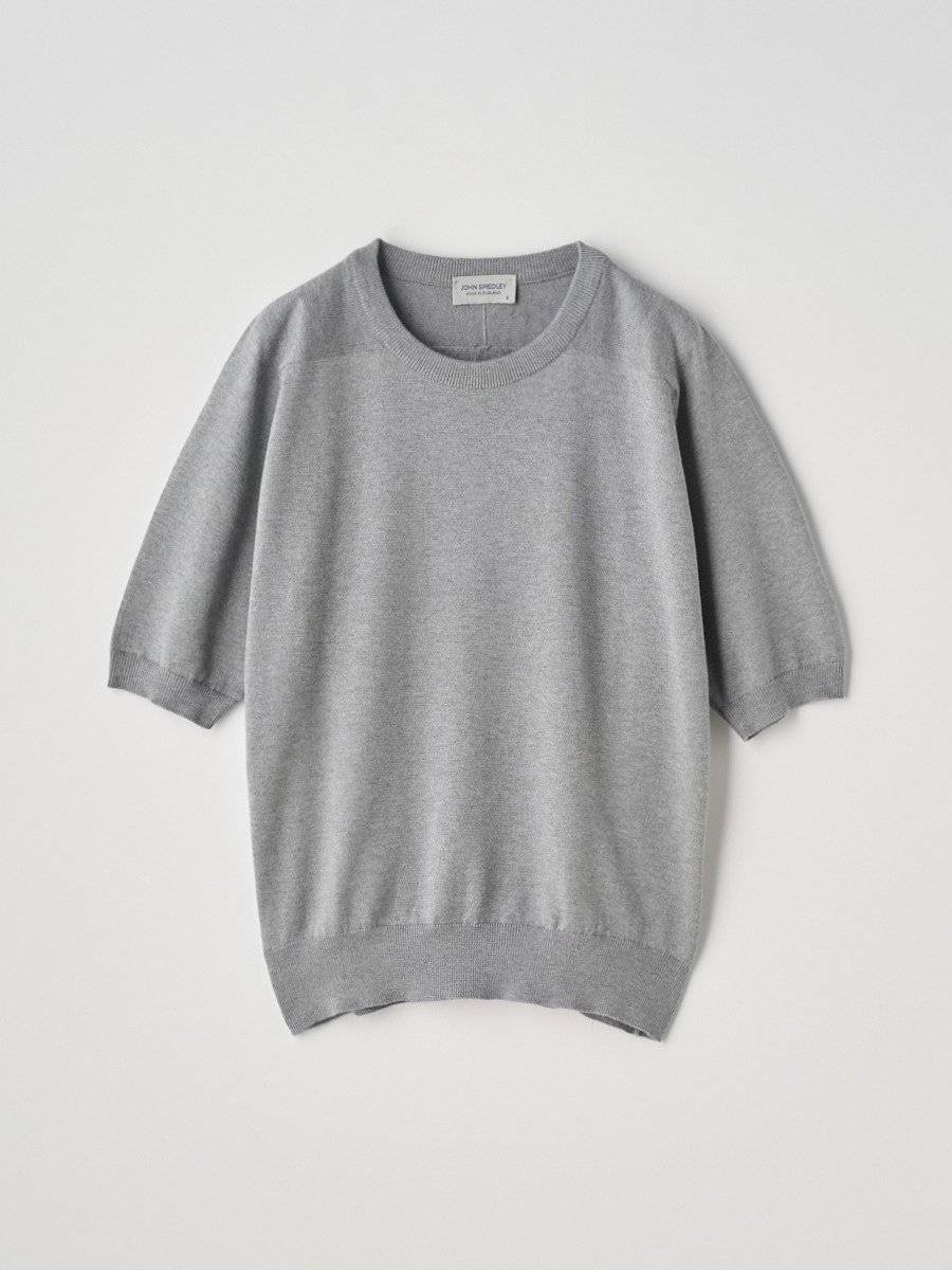 ジョンスメドレー トップス レディース JOHN SMEDLEY Crew neck Saddle shoulder Sweater ｜ S4687 ｜ 24G ジョンスメドレー トップス ニット シルバー【送料無料】