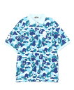 A BATHING APE ABC CAMO LARGE APE HEAD POLO ア ベイシング エイプ トップス ポロシャツ ブルー カーキ ピンク【送料無料】