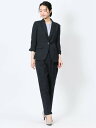【SALE/20%OFF】m.f.editorial 麻調合繊 1ボタン7分袖ジャケット+テーパードパンツ 紺 タカキュー スーツ・フォーマル セットアップスー...