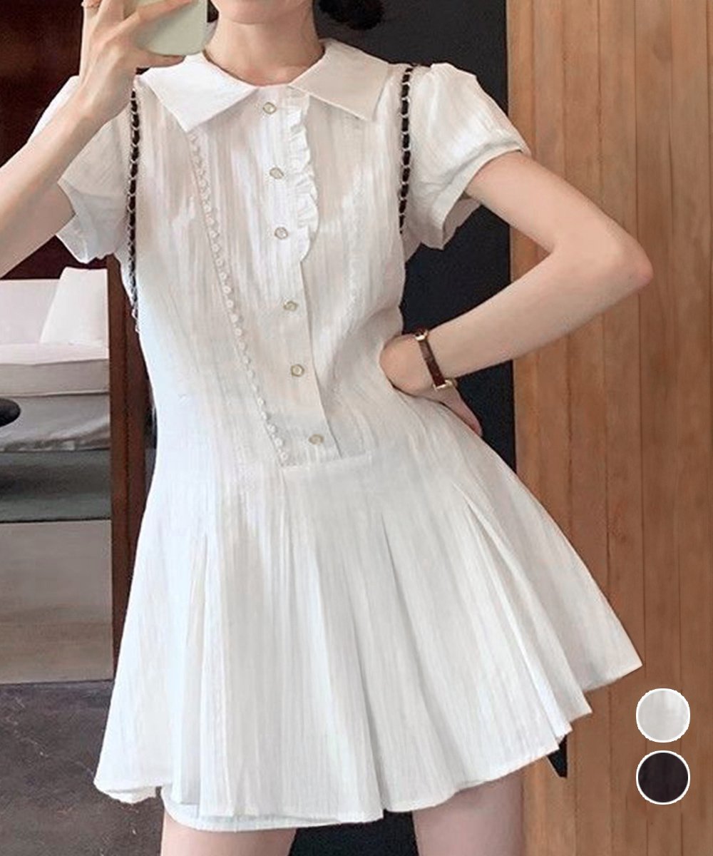 【SALE／30%OFF】miniministore プリーツミニワンピース セットアップ春夏 ミニミ...