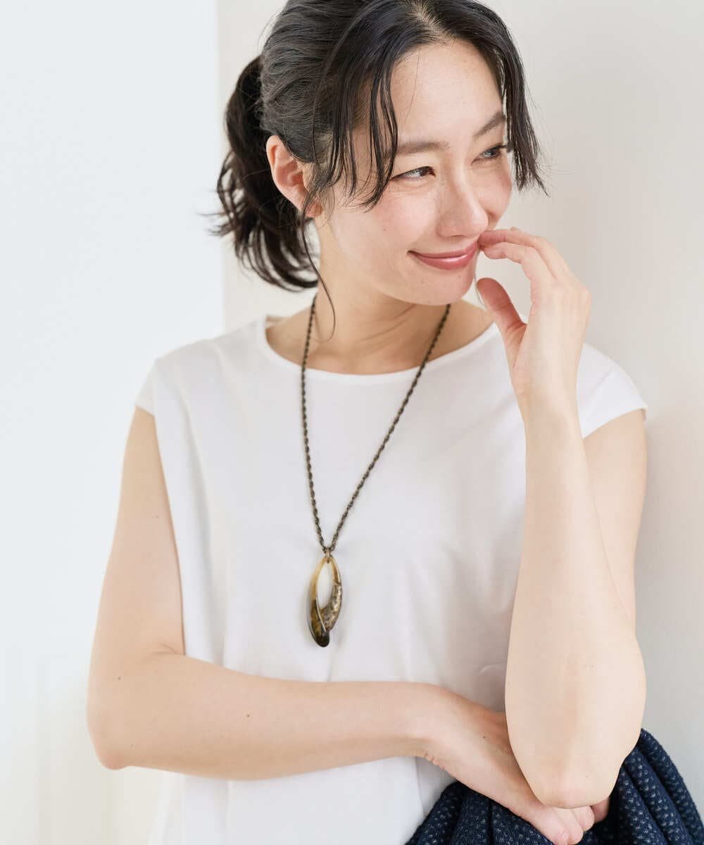 GEORGES RECH [日本製]ベッコウグラデーションクリアネックレス ジョルジュ・レッシュ アクセサリー・腕時計 ネックレス ブラック ブラウン【送料無料】