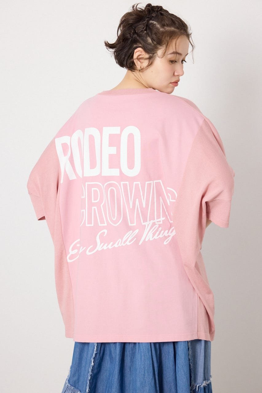 RODEO CROWNS WIDE BOWL ドッキングドルマンビッグニットトップス ロデオクラウンズワイドボウル トップス ニット ホワイト ブラウン ピンク グレー