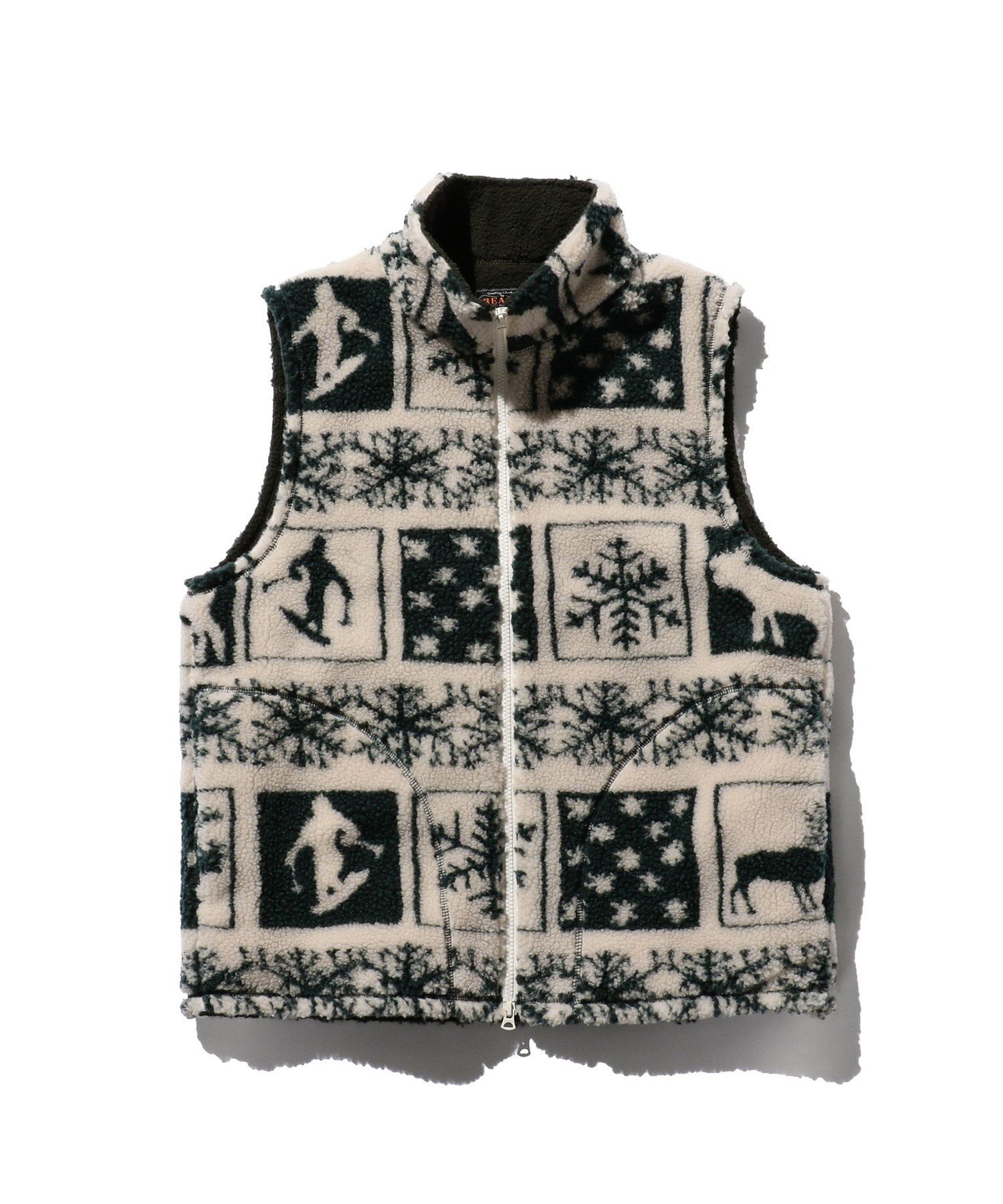 Polyester Jacquard Sherpa Vest 38-06-0051-791 38060051791: Snow