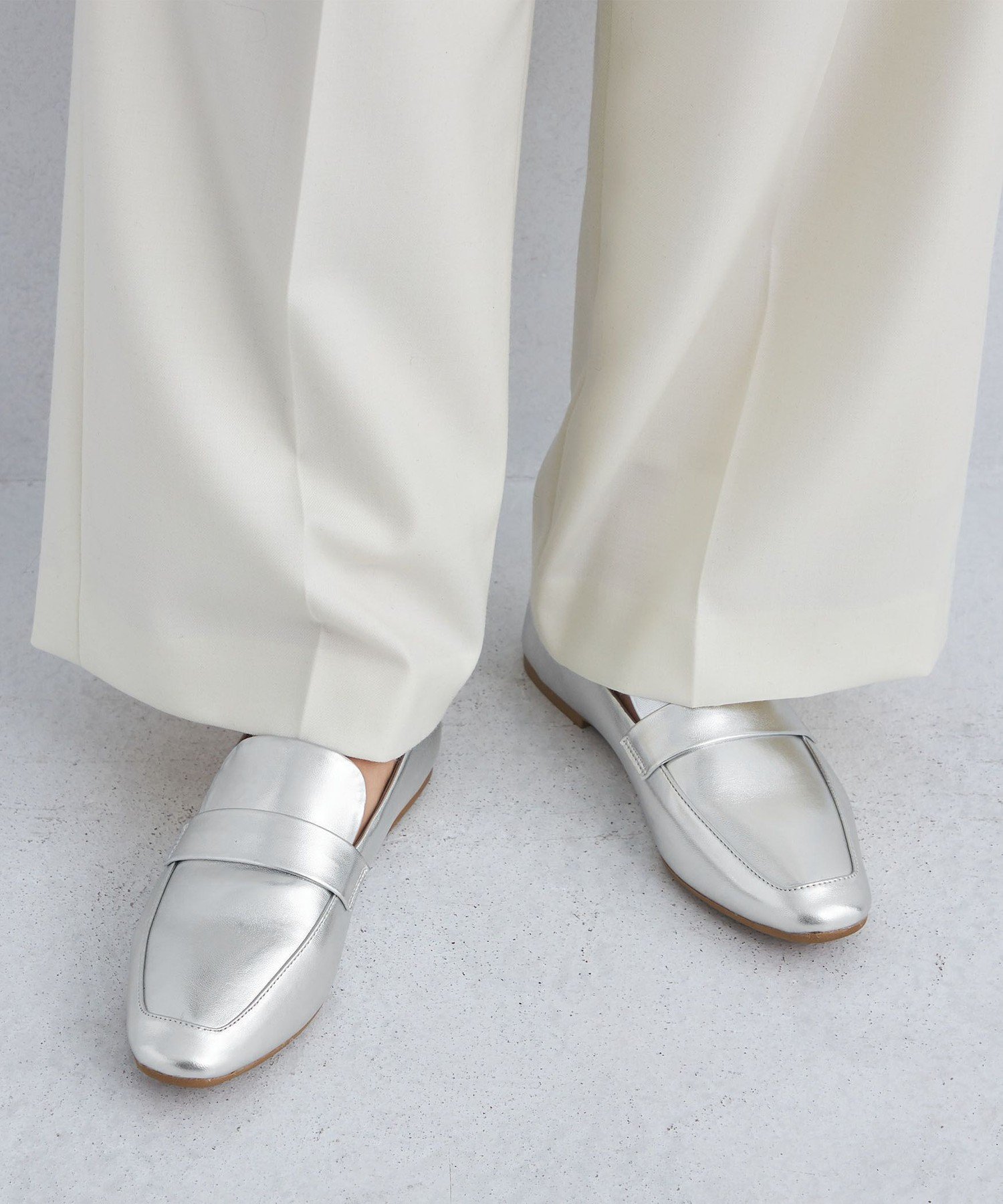 UNITED ARROWS green label relaxing レイン ローファー フラットシューズ - 晴雨兼用 - ユナイテッドアローズ グリーンレーベルリラクシング シューズ・靴 スニーカー ブラック シルバー【送料無料】のサムネイル