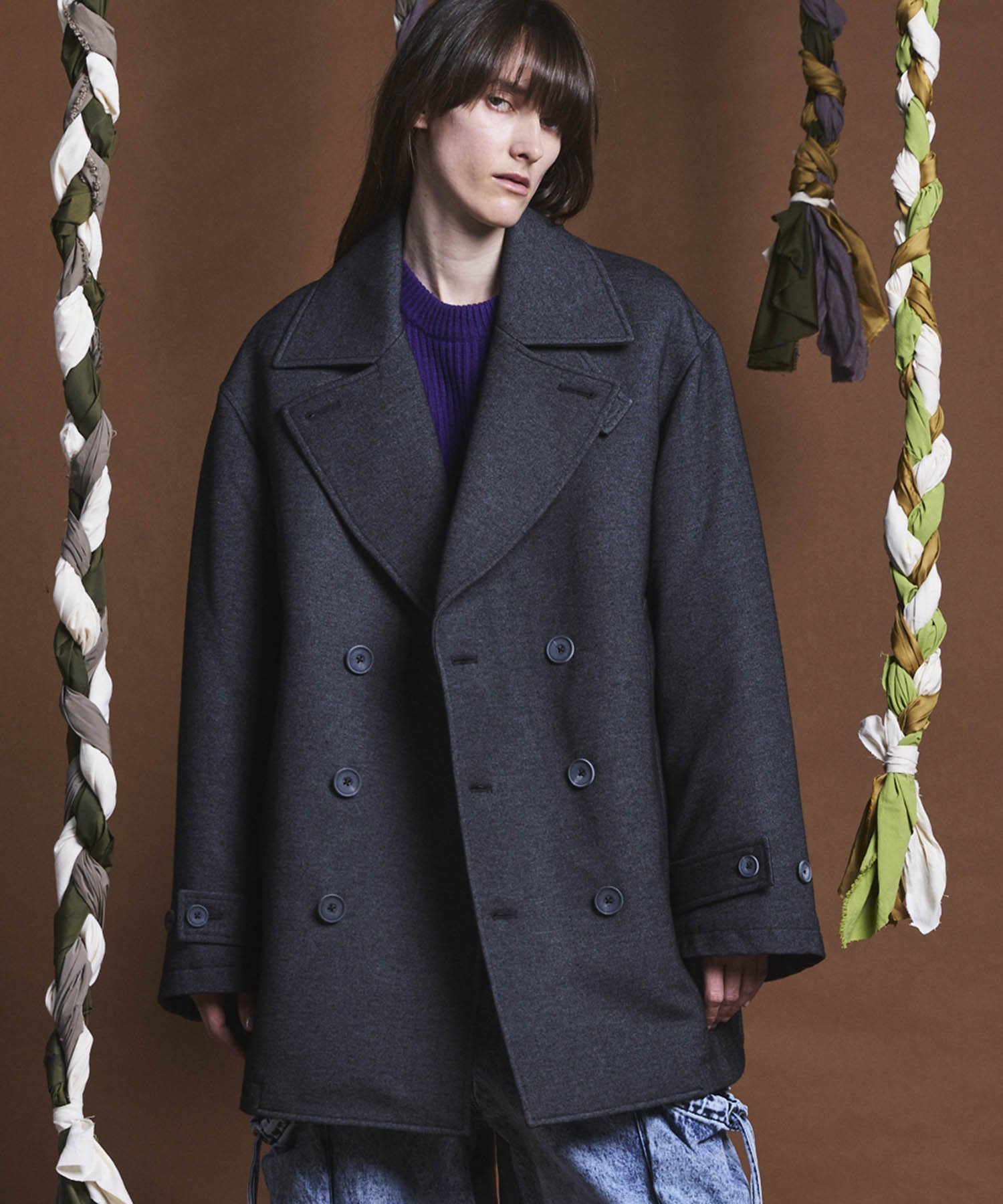MAISON SPECIAL 【Italian Dead Stock Fabric】Prime-Over Pea Coat メゾンスペシャル ジャケット・アウタ...