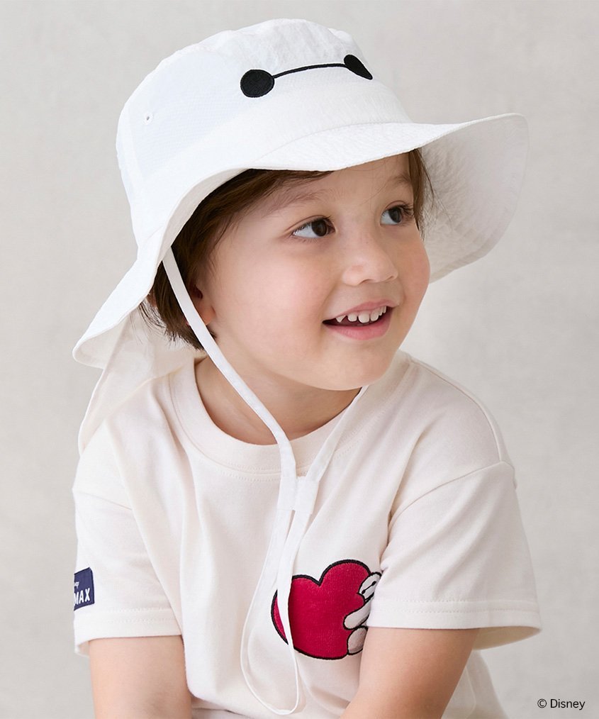 petit main 【Disney】UV加工ハット ナルミヤオンライン 帽子 ハット グレー ホワイトのサムネイル