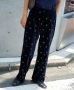 OUTDOOR PRODUCTS Usual Things ≪予約≫刺繍ベロアフレアパンツ アウトドアプロダクツユージュアルシングス パンツ スラックス・ドレス...