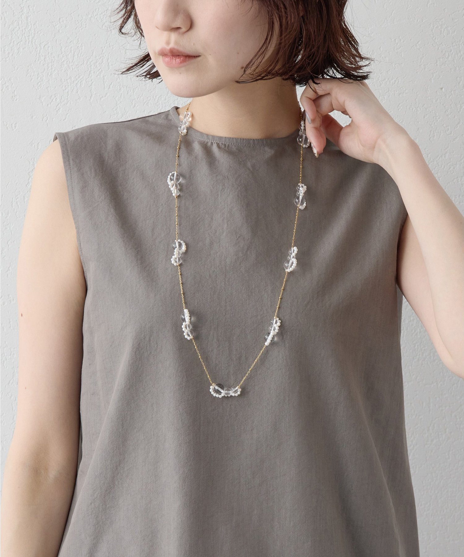 Whim Gazette 【Drawing Numbers】jour couture/ロングネックレス ウィム ガゼット アクセサリー・腕時計 ネックレス ゴールド【送料無料】