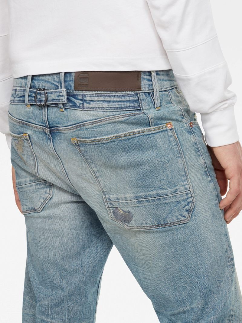 【公式ショップ】Loic Relaxed Tapered/リラックステーパードジーンズ ジースターロゥ パンツ ジーンズ・デニムパンツ ブルー