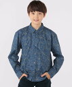 【SALE/30%OFF】SHIPS KIDS SHIPS KIDS:140~150cm / リバティ プリント 長袖 シャツ シップス トップス シャツ・ブラウス ネイビー ベージュ【送料無料】