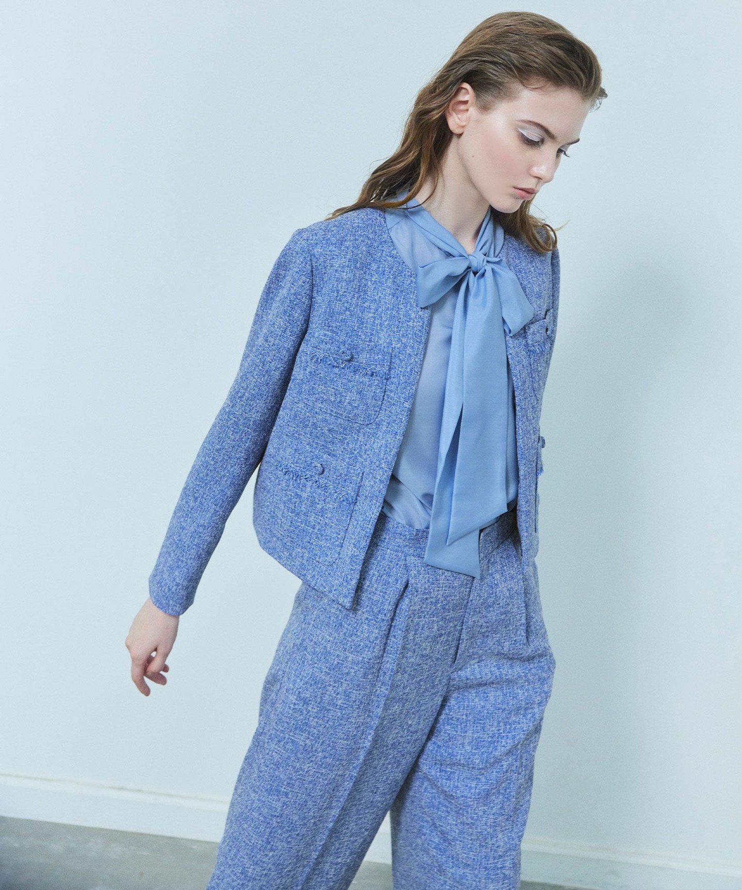 TOCCA MIST TWEED パンツ トッカ パンツ その他のパンツ ネイビー ブルー