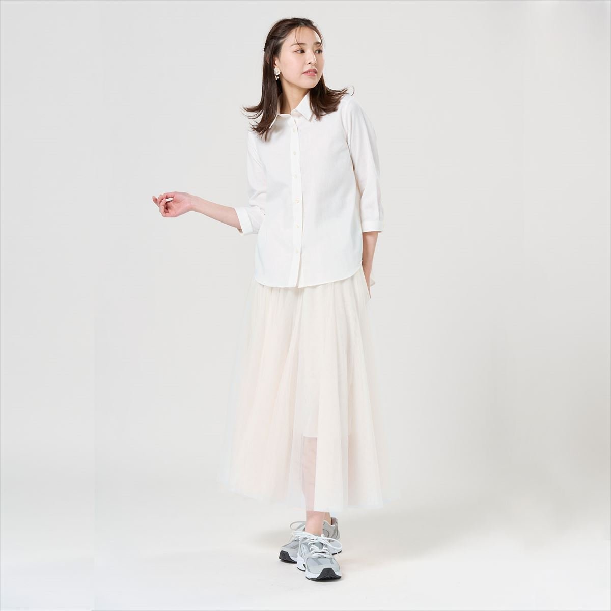 Pitta Re:) 【Pitta Re:)】 カジュアルシャツ ふわっとガーゼシャツ 七分袖 綿100% レディース BL02J100AB24R4G-90 トーキョーシャツ トップス シャツ・ブラウス ホワイト