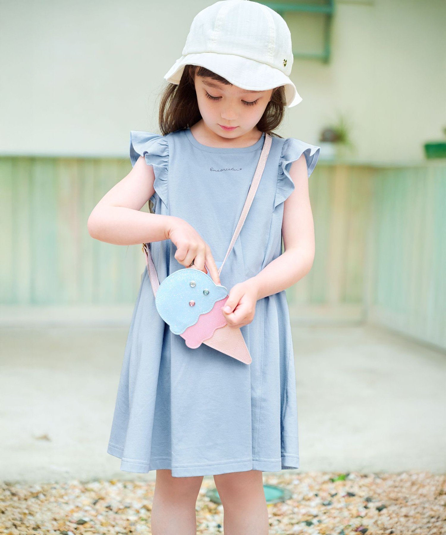 【SALE／30%OFF】ANY KIDS 【日よけ付き】リボンハット エニィ 帽子 ハット ベージ...