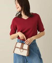 【SALE/60%OFF】a.v.v 【洗える/UVカット】Vネックパフスリーブニット アー・ヴェ・ヴェ トップス ニット ブラック ホワイト レッド グリーン