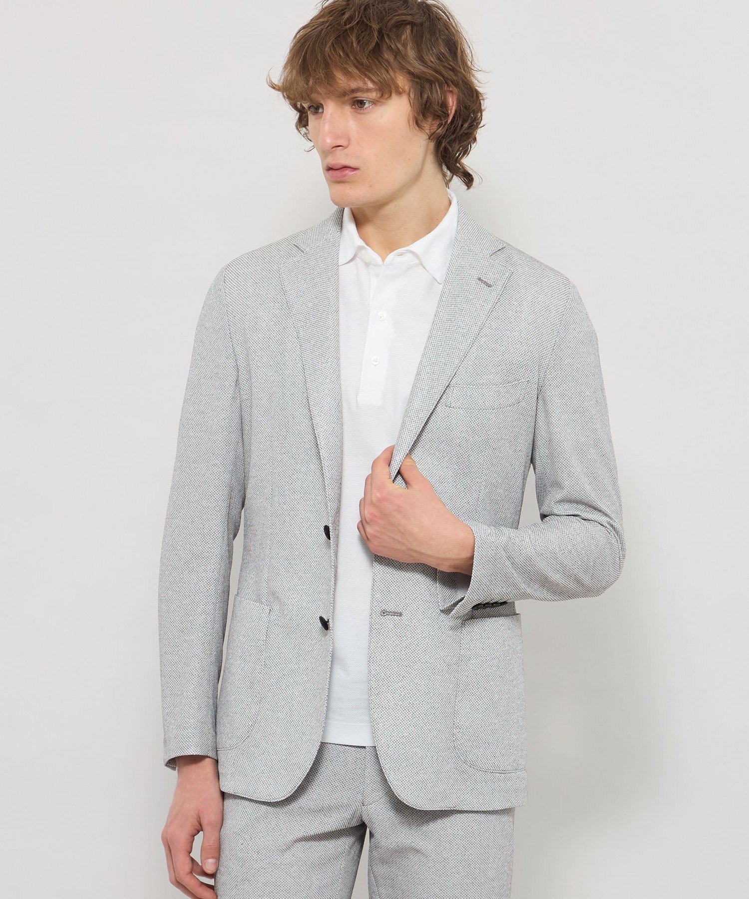 【SALE／40%OFF】MACKINTOSH LONDON 【WEB・一部店舗限定】【BREASY JACKET】メランジメッシュジャージーセットアップジャケット マッキントッシュ ロンドン ジャケット・アウター その他のジャケット・アウター ネイビー グレー【送料無料】