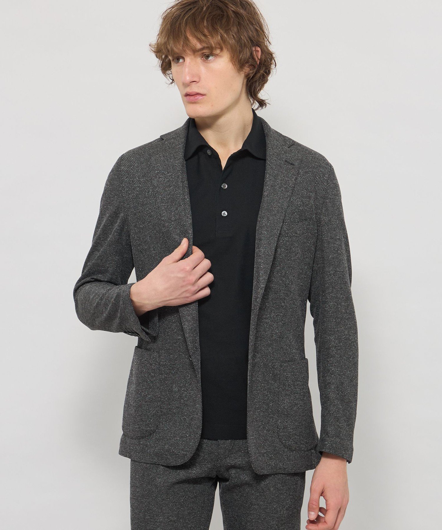 【SALE／40%OFF】MACKINTOSH LONDON 【WEB・一部店舗限定】【BREASY JACKET】メランジメッシュジャージーセットアップジャケット マッキントッシュ ロンドン ジャケット・アウター その他のジャケット・アウター ネイビー グレー【送料無料】