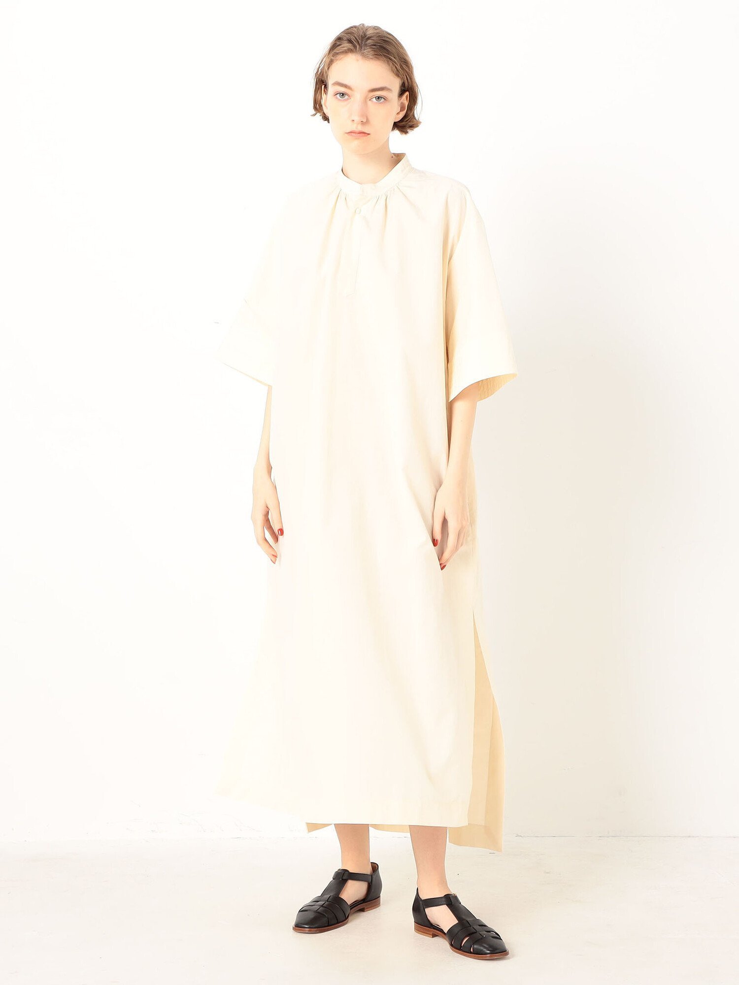 【SALE／40%OFF】TOMORROWLAND BUYING WEAR 【別注】UNION LAUNCH*TOMORROWLAND コットン ロングシャツワンピース トゥモローランド ワンピース・ドレス シャツワンピース ベージュ【送料無料】