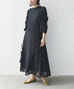 SHIPS WOMEN little black:2WAY ギャザー オパール レース ワンピース シップス ワンピース・ドレス ドレス ブラック【送料無料】